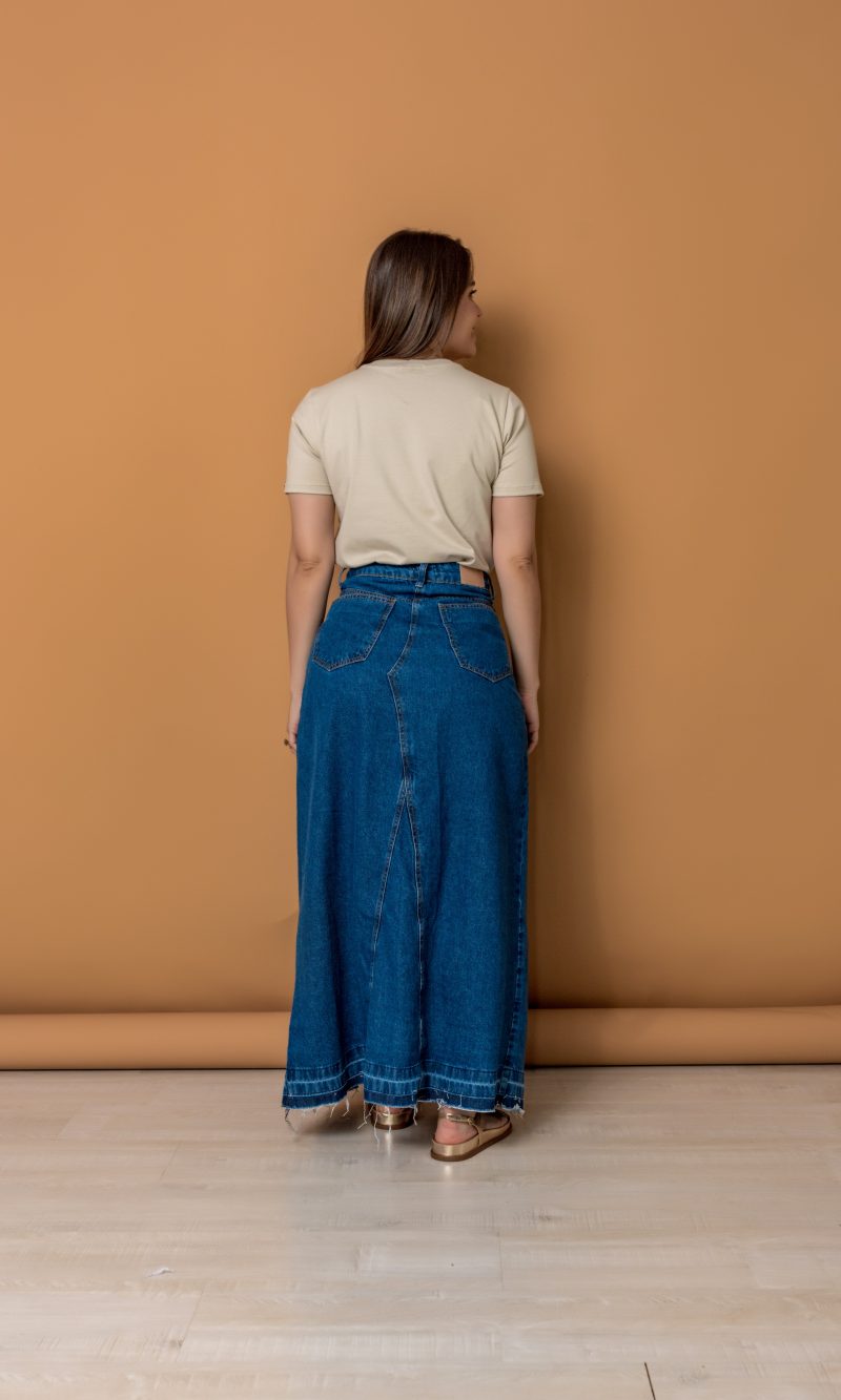 saia juliana jeans clara
