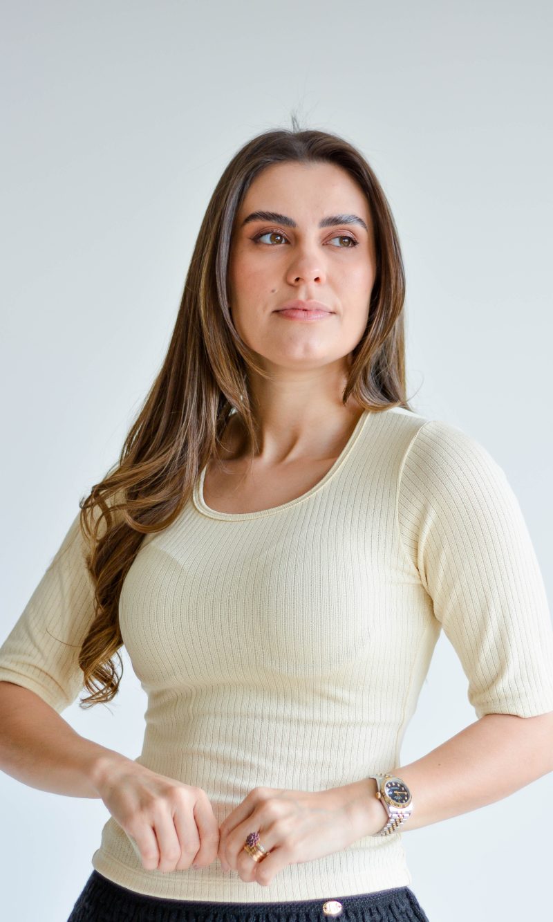 blusa Érica bege