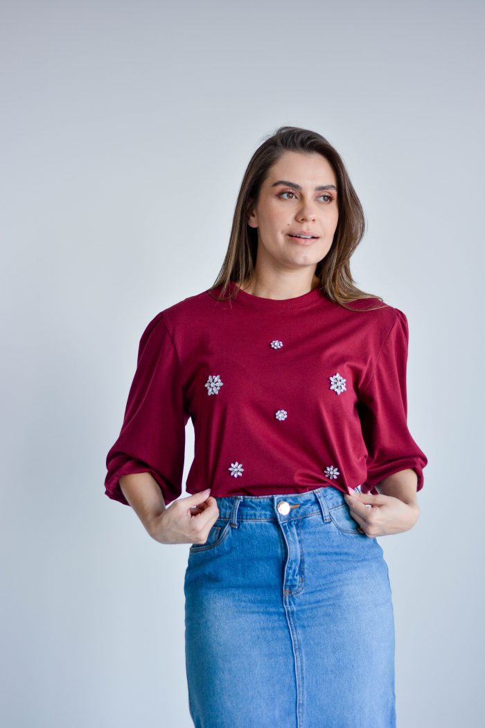 blusa cintia marsala