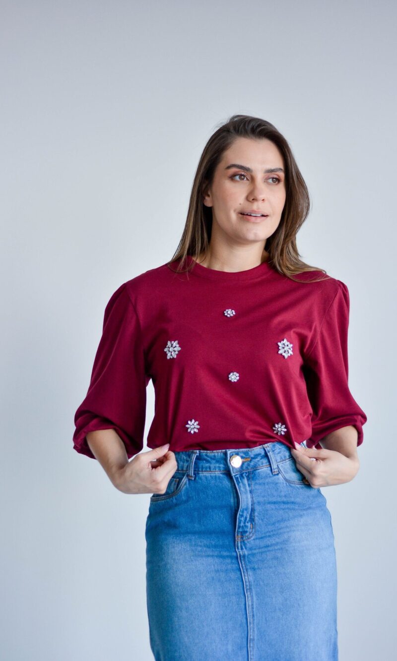 blusa cintia marsala