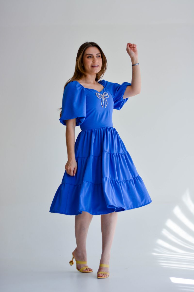 vestido kiane azul