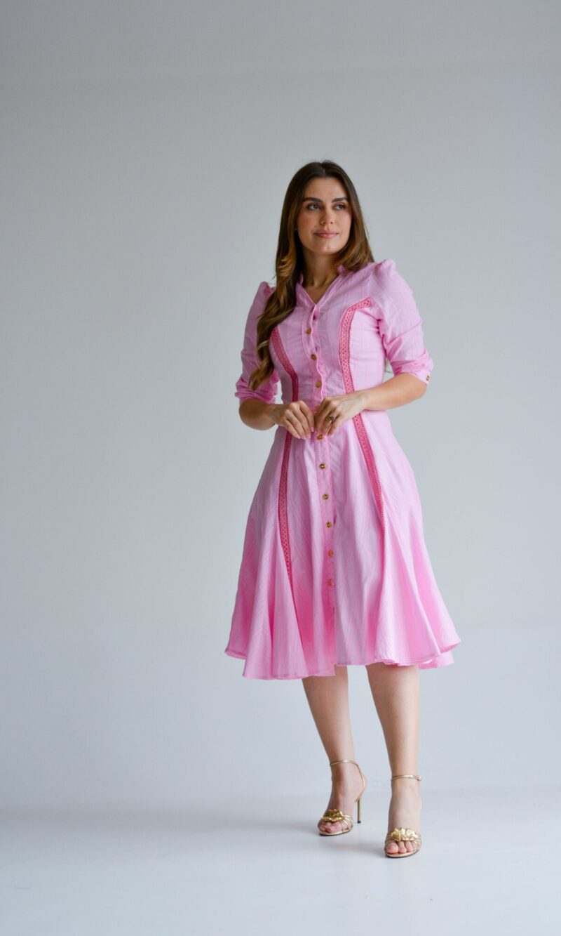 vestido claudia rosa