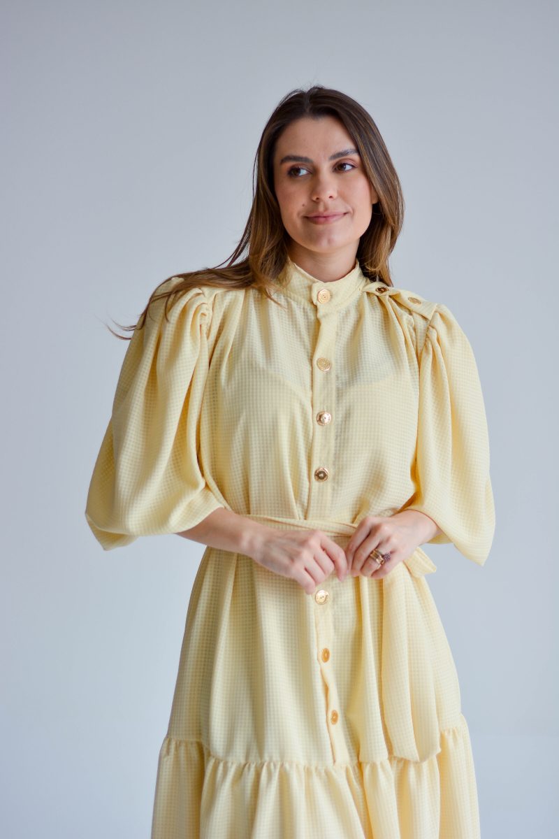 vestido fátima amarelo