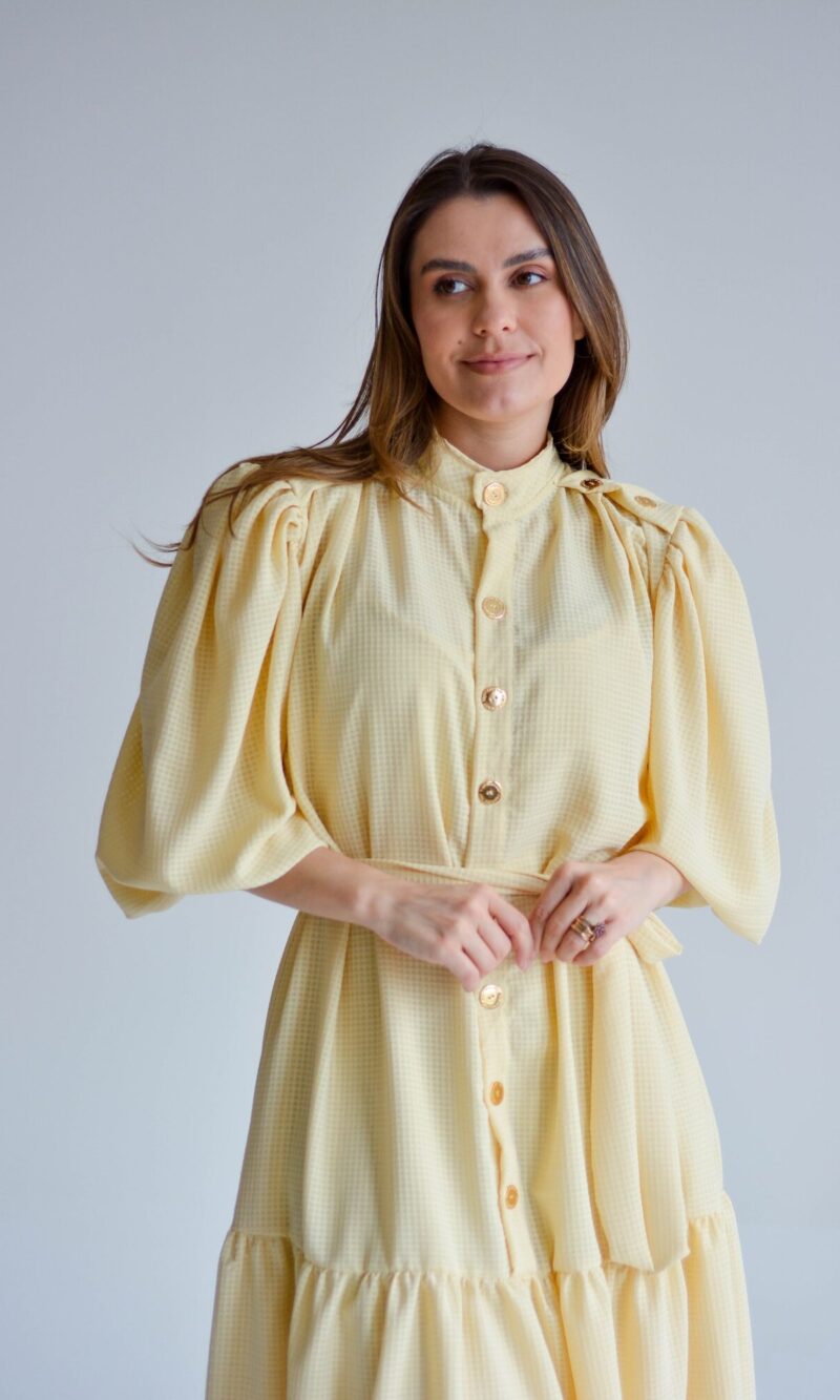 vestido fátima amarelo