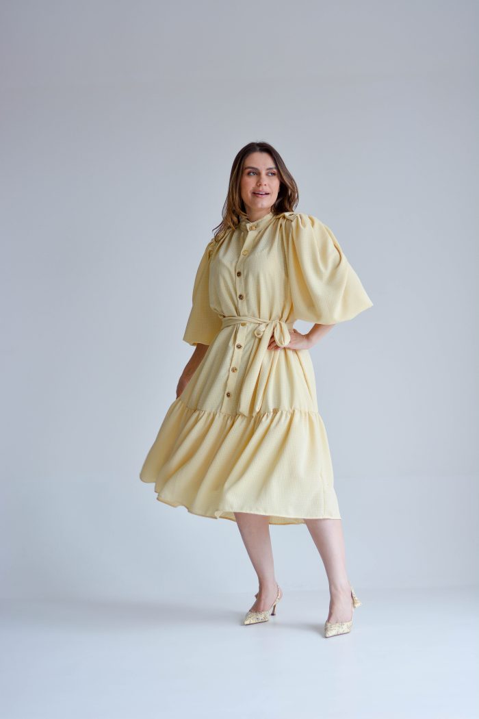 vestido fátima amarelo