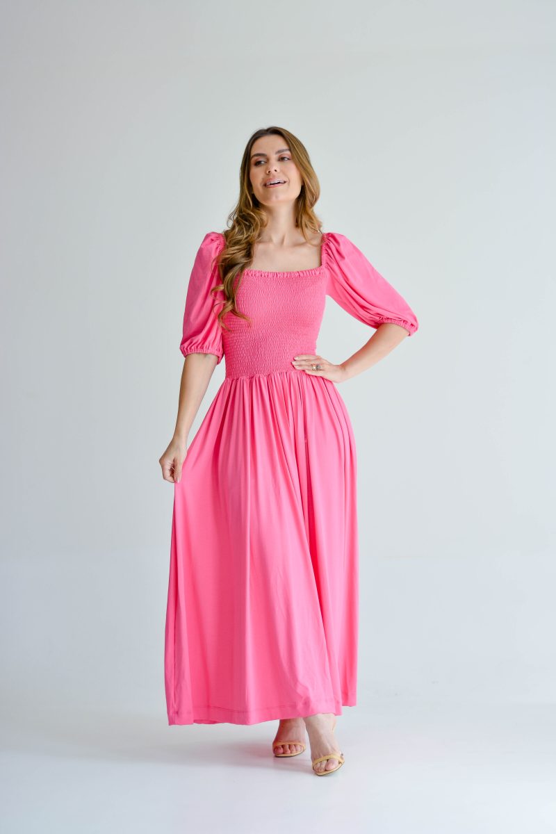 vestido deise rosa