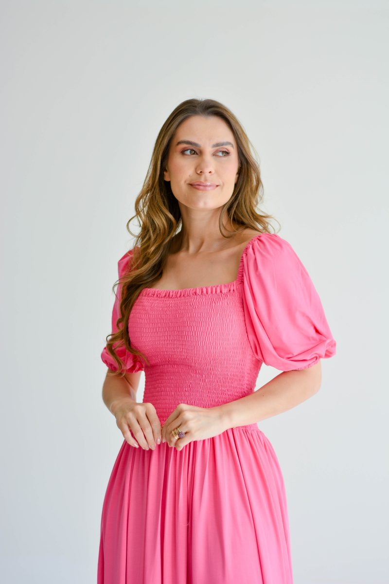 vestido deise rosa