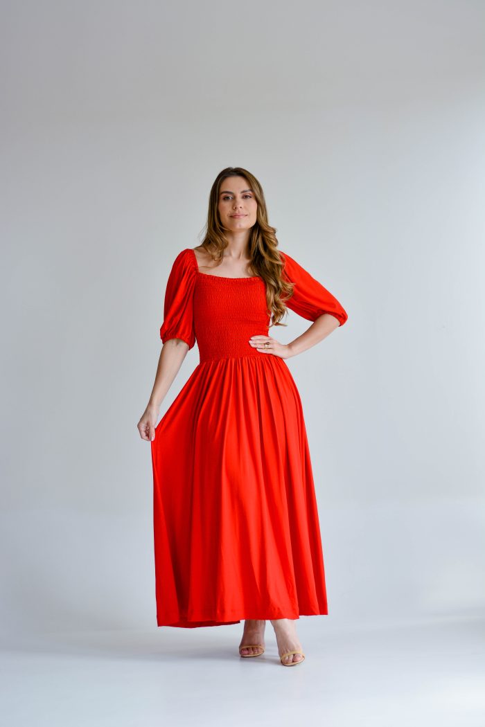 vestido deise vermelho