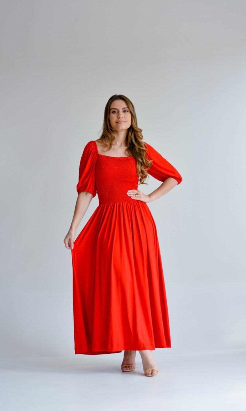 vestido deise vermelho
