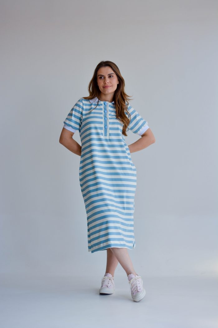 vestido geovana azul