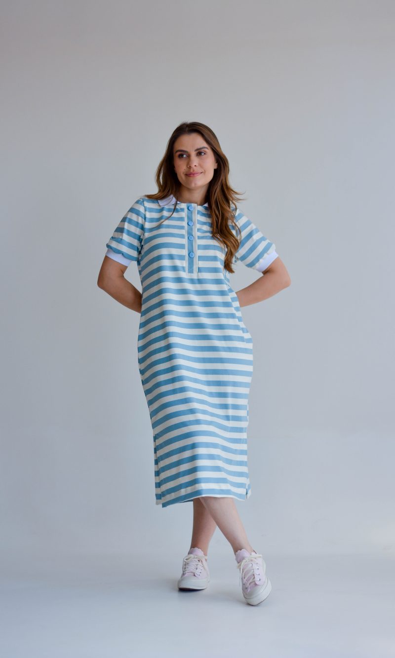 vestido geovana azul