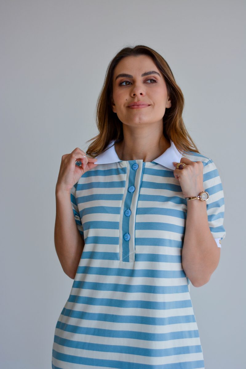 vestido geovana azul