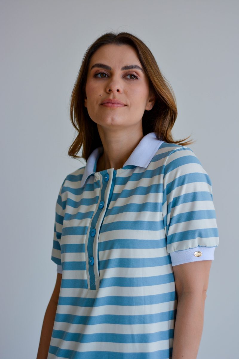 vestido geovana azul