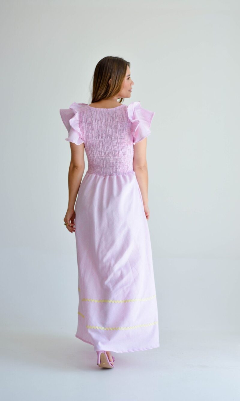 vestido janice rosa vestido janice rosa