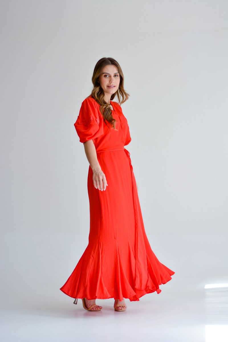 vestido sabrina vermelho