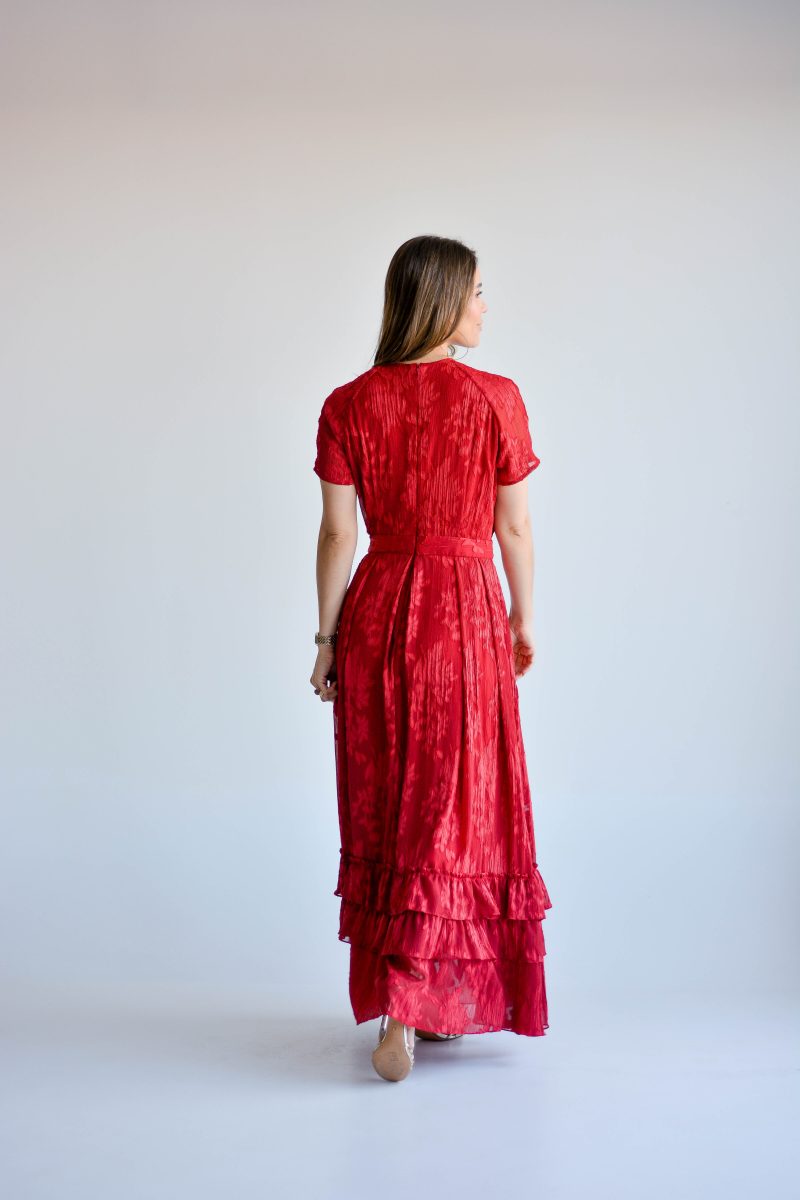 vestido selma marsala