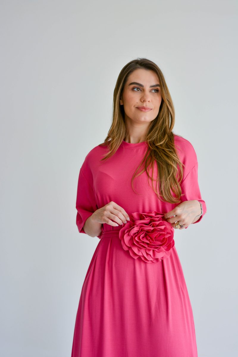 vestido suélen rosa