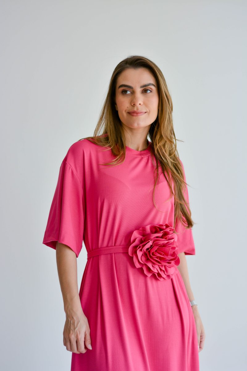 vestido suélen rosa