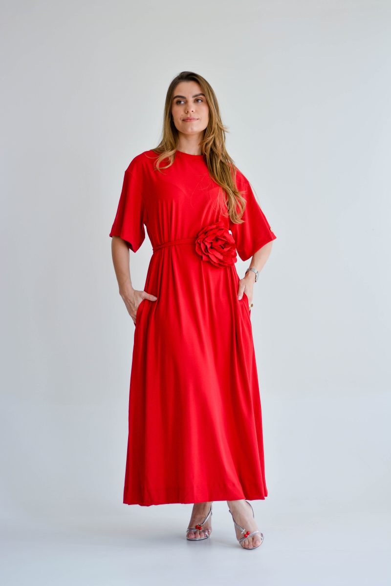 vestido suélen vermelho
