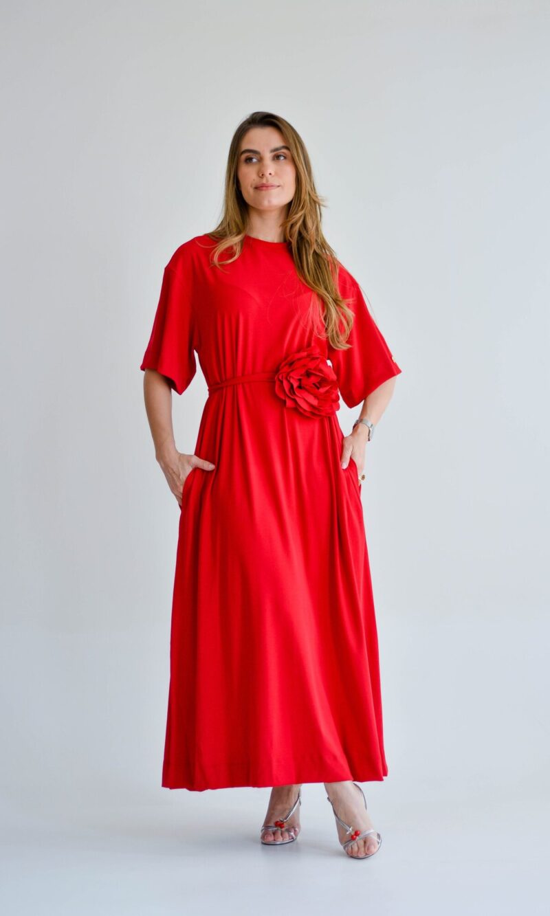 vestido suélen vermelho