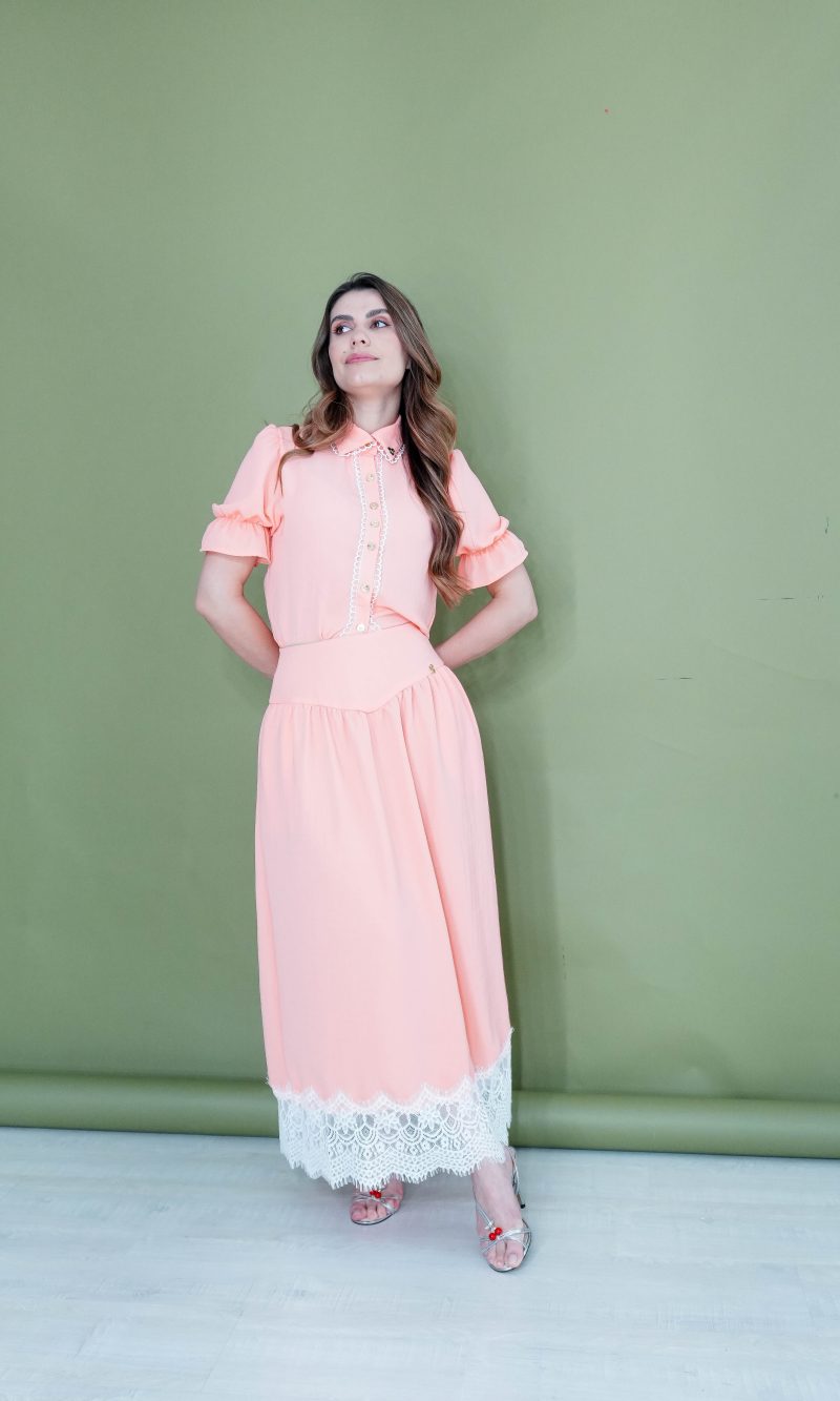 conjunto bianca laranja