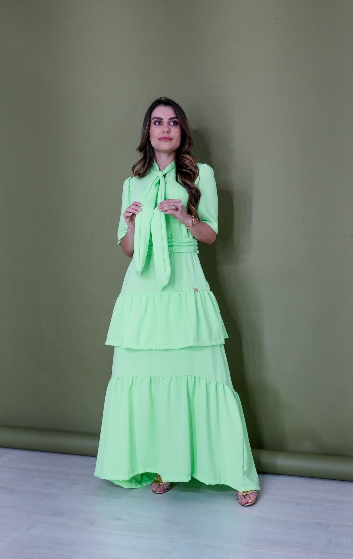 vestido rosimeire verde