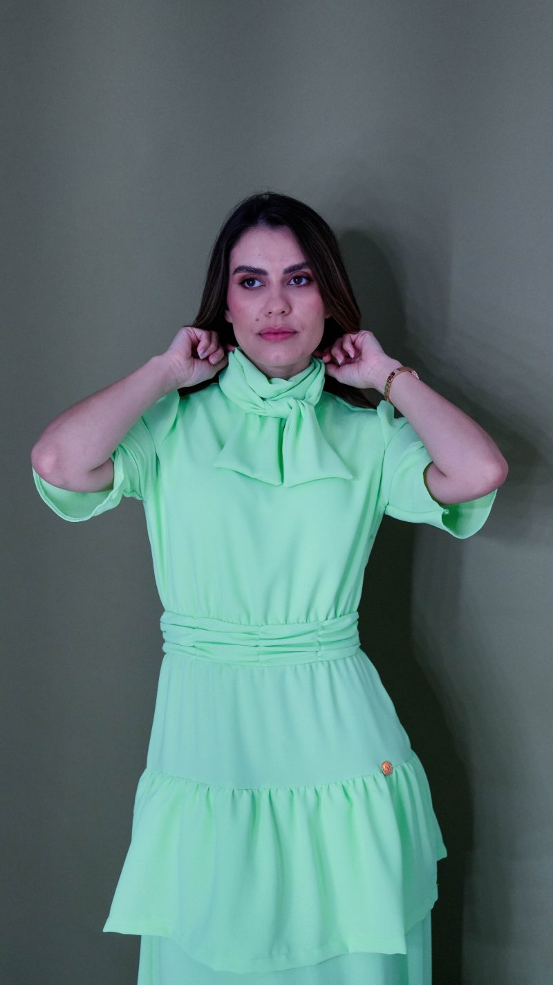 vestido rosimeire verde