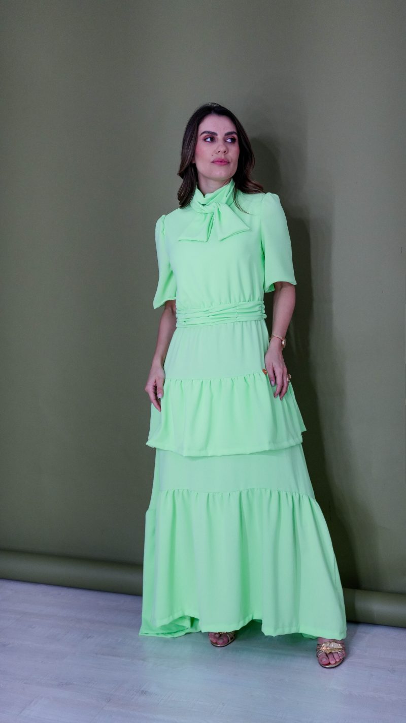 vestido rosimeire verde