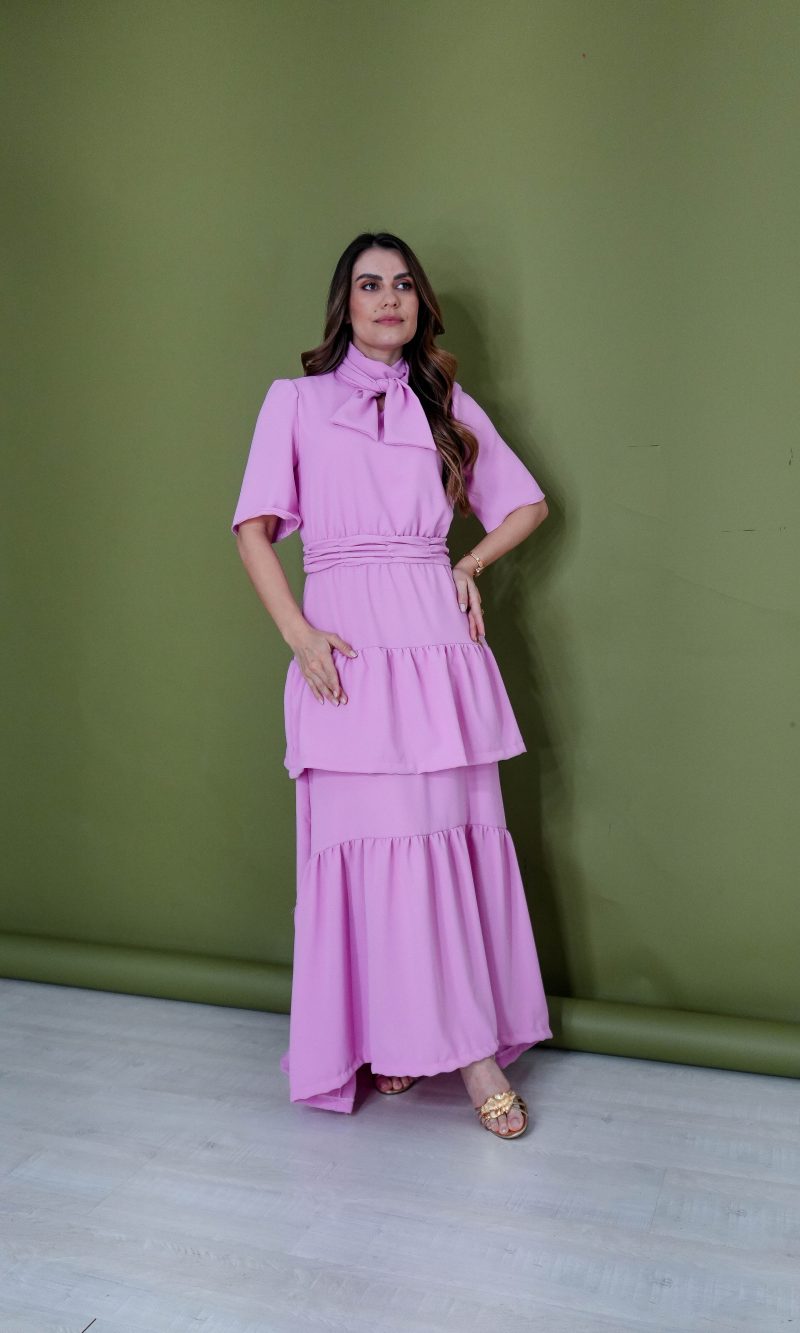vestido rosimeire lilás