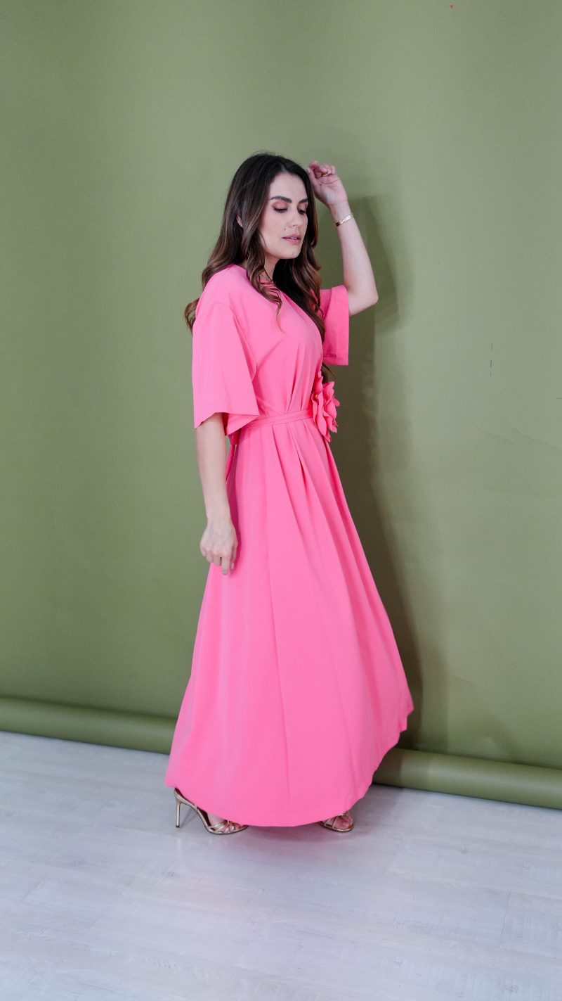 vestido elisabete rosa