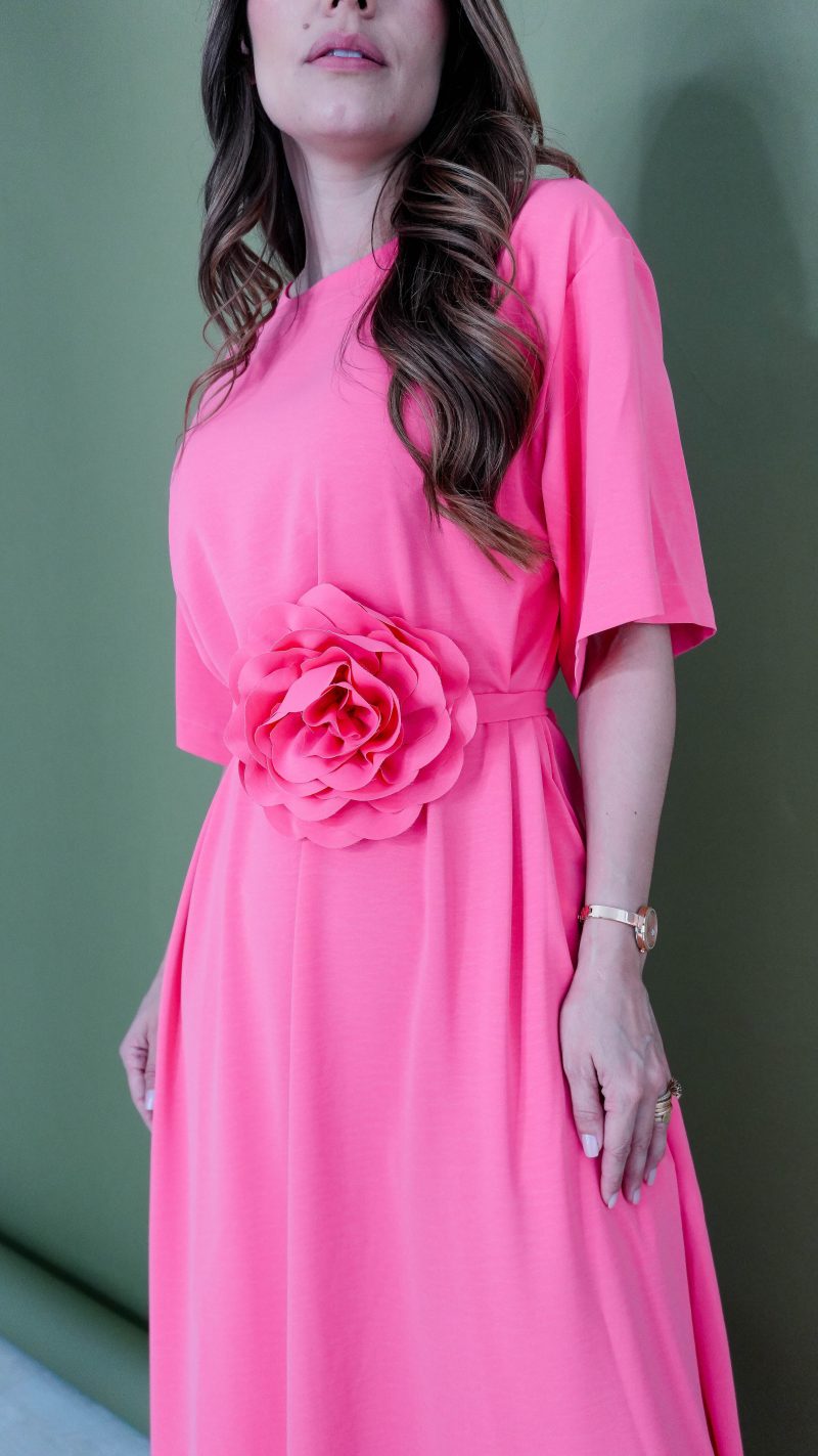 vestido elisabete rosa