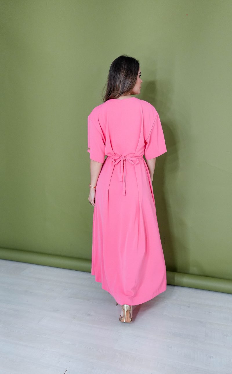 vestido elisabete rosa