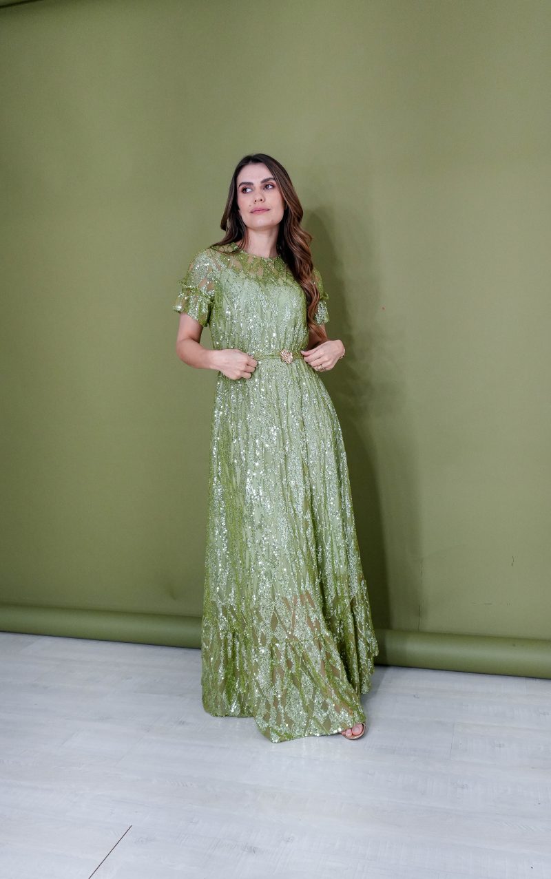 vestido milena verde
