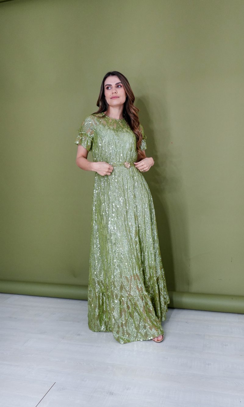 vestido milena verde