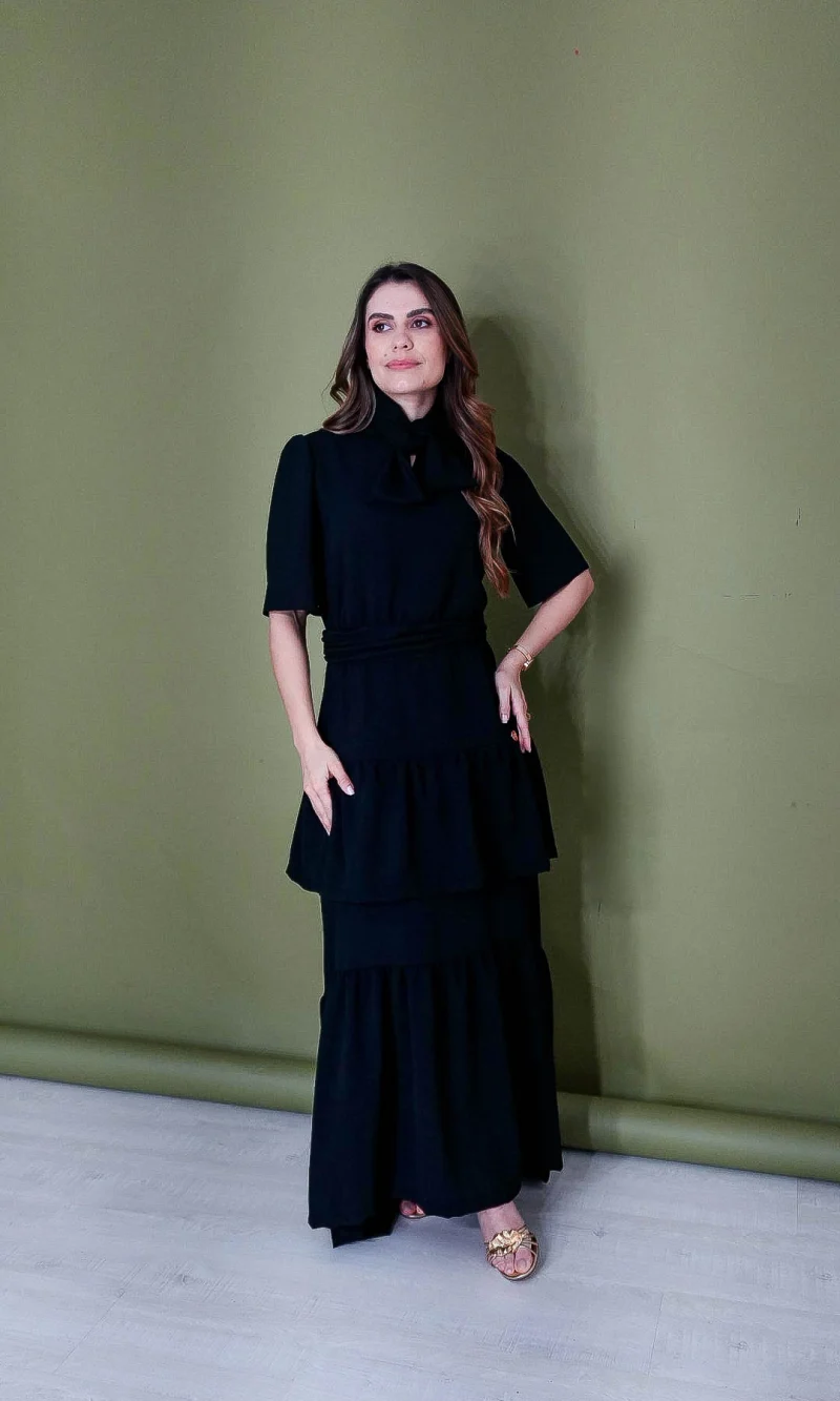 vestido rosimeire preto
