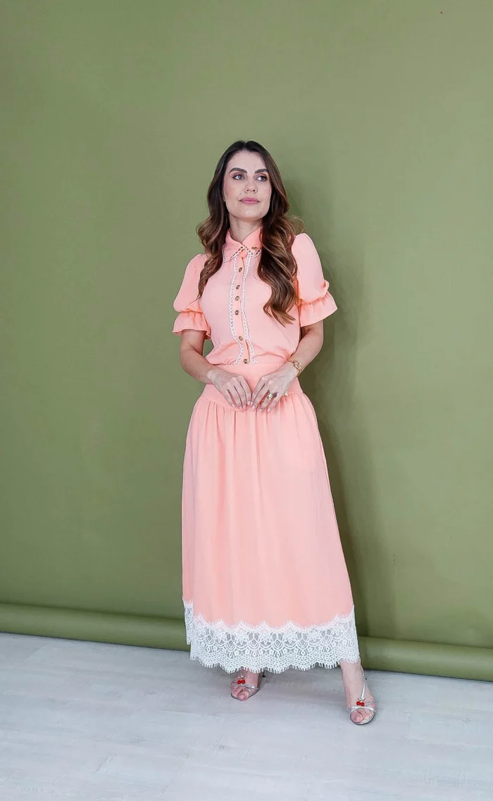 conjunto bianca laranja