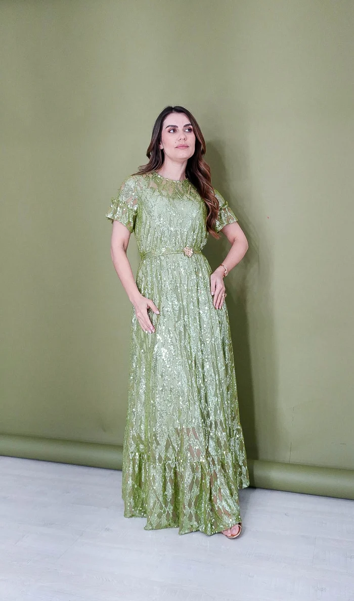 vestido milena verde