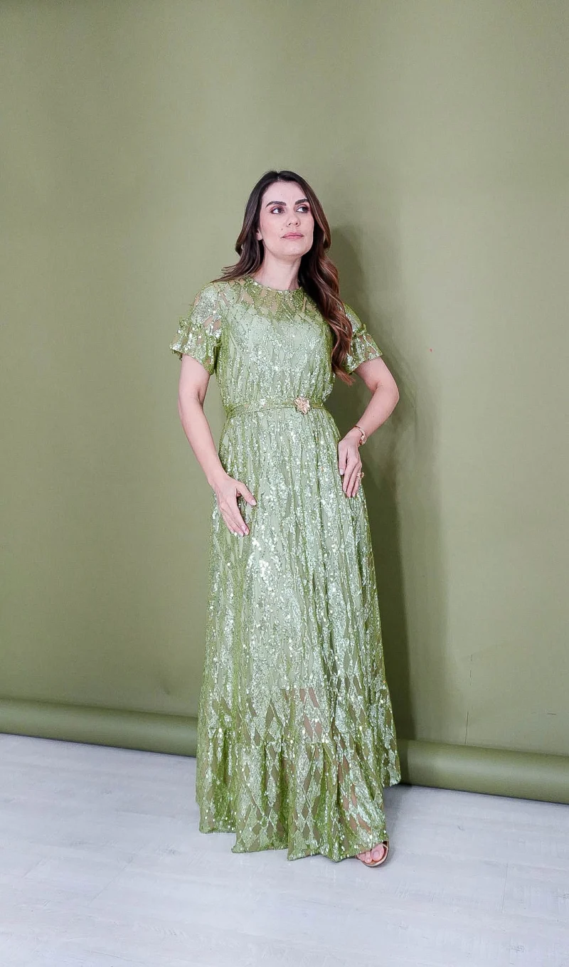 vestido milena verde