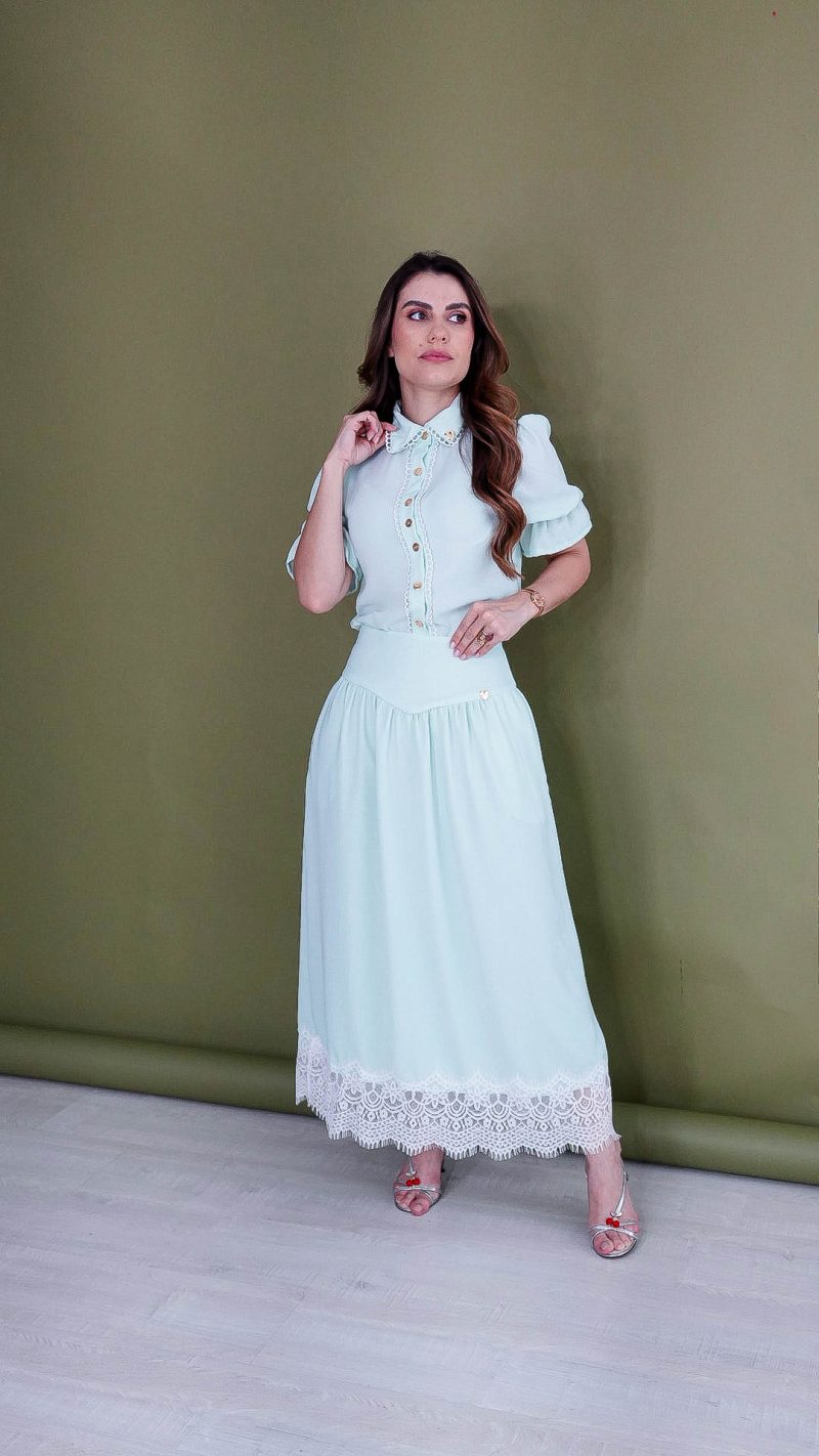 conjunto bianca verde