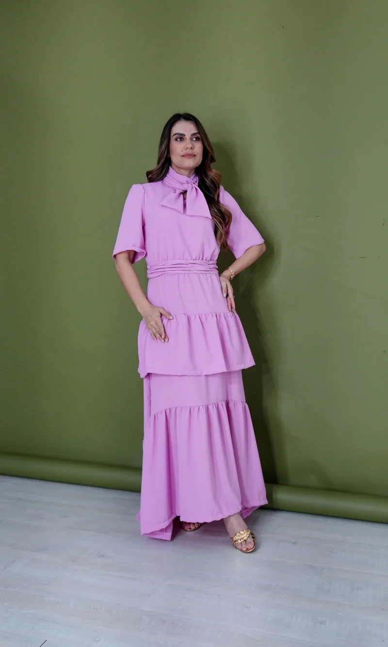 vestido rosimeire lilás