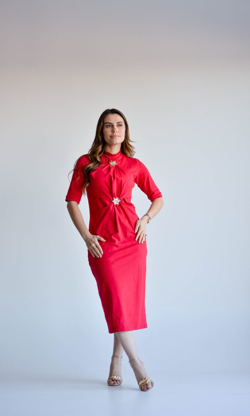 vestido luzia vermelho