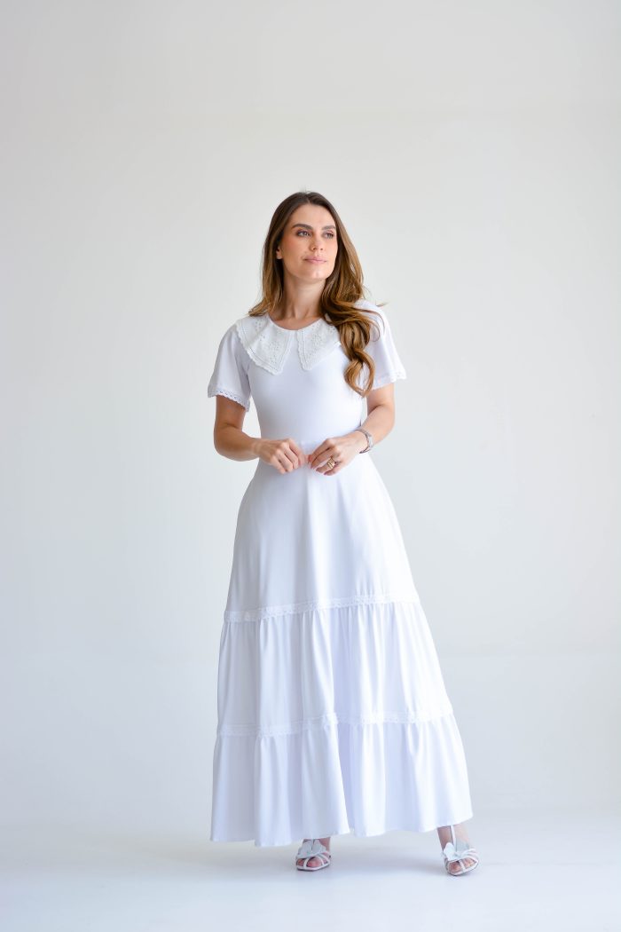 vestido rebeca branco