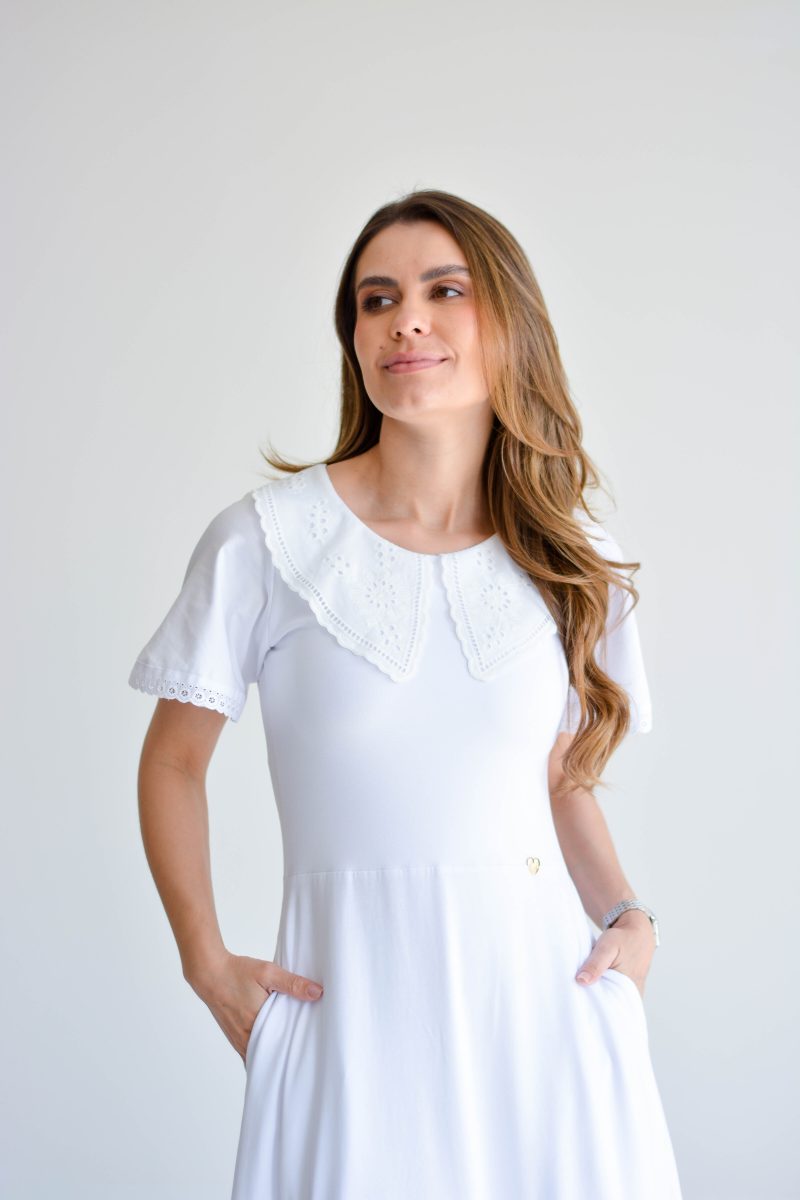 vestido rebeca branco