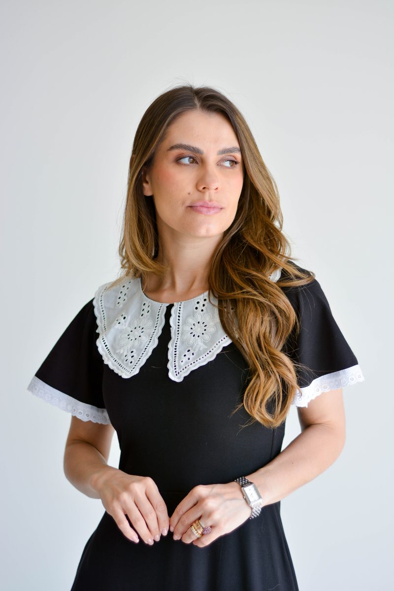 vestido rebeca preto