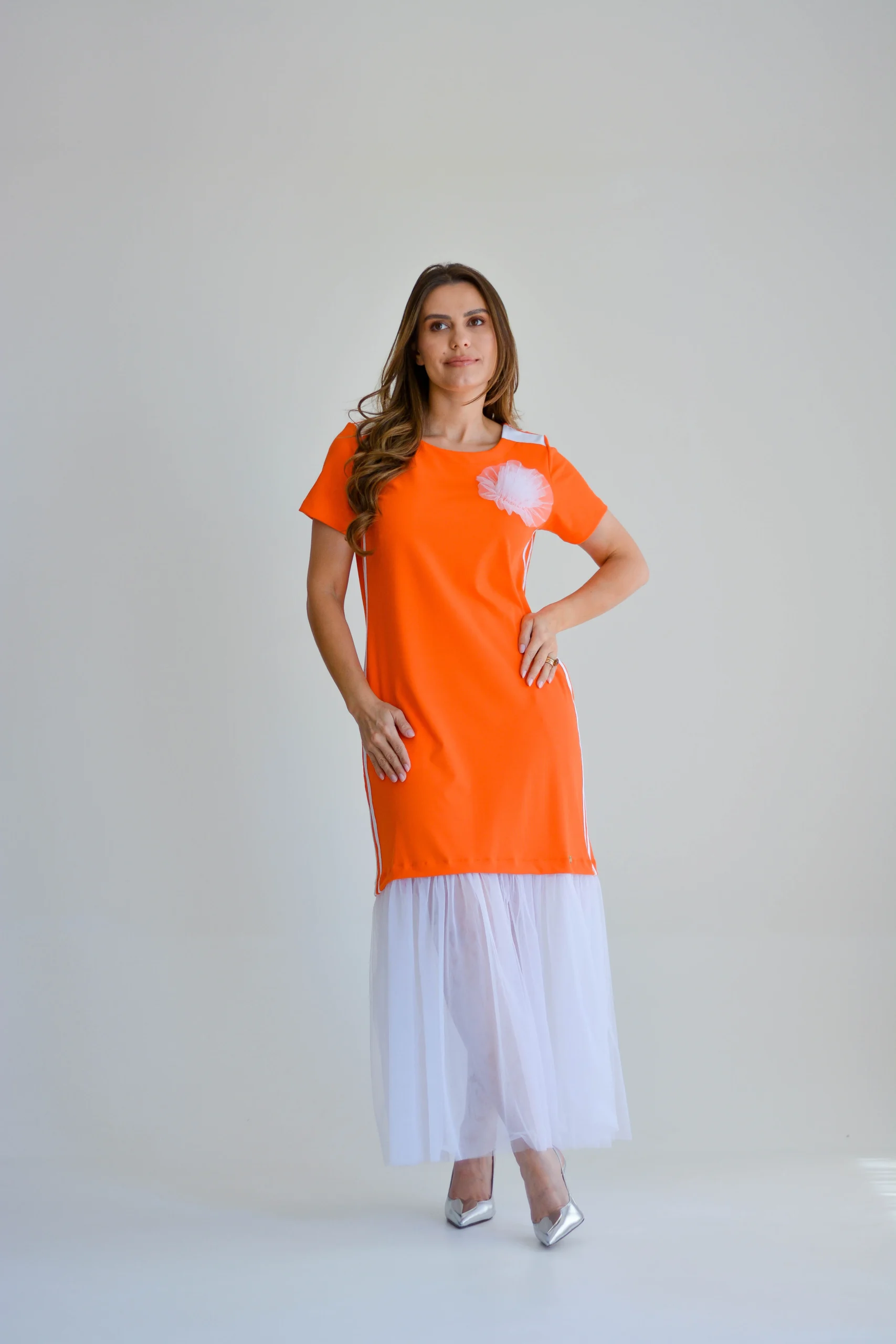 Vestido Regina Laranja