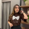 Blusa Quédima Marrom