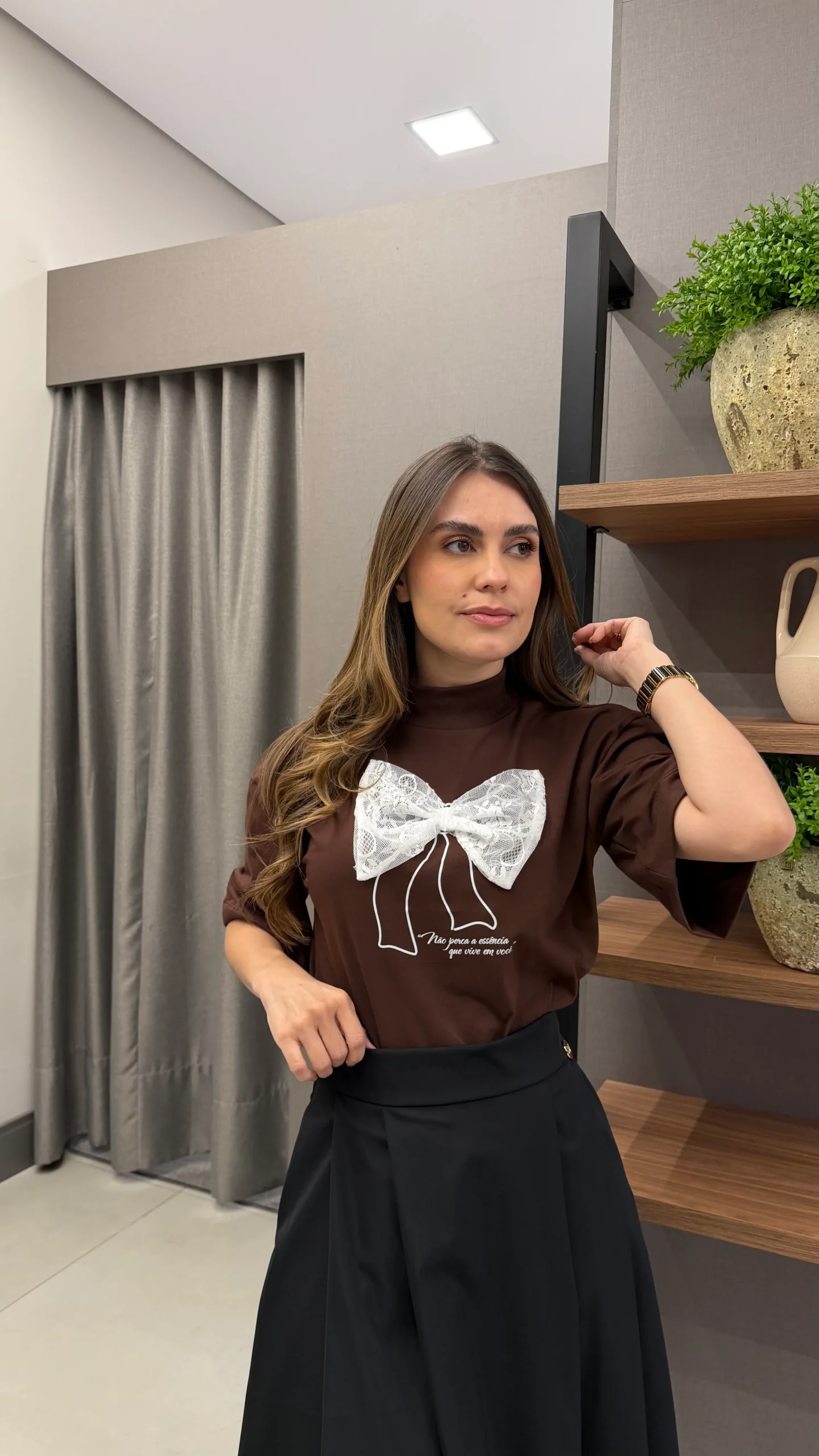 Blusa Quédima Marrom