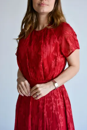 vestido selma marsala