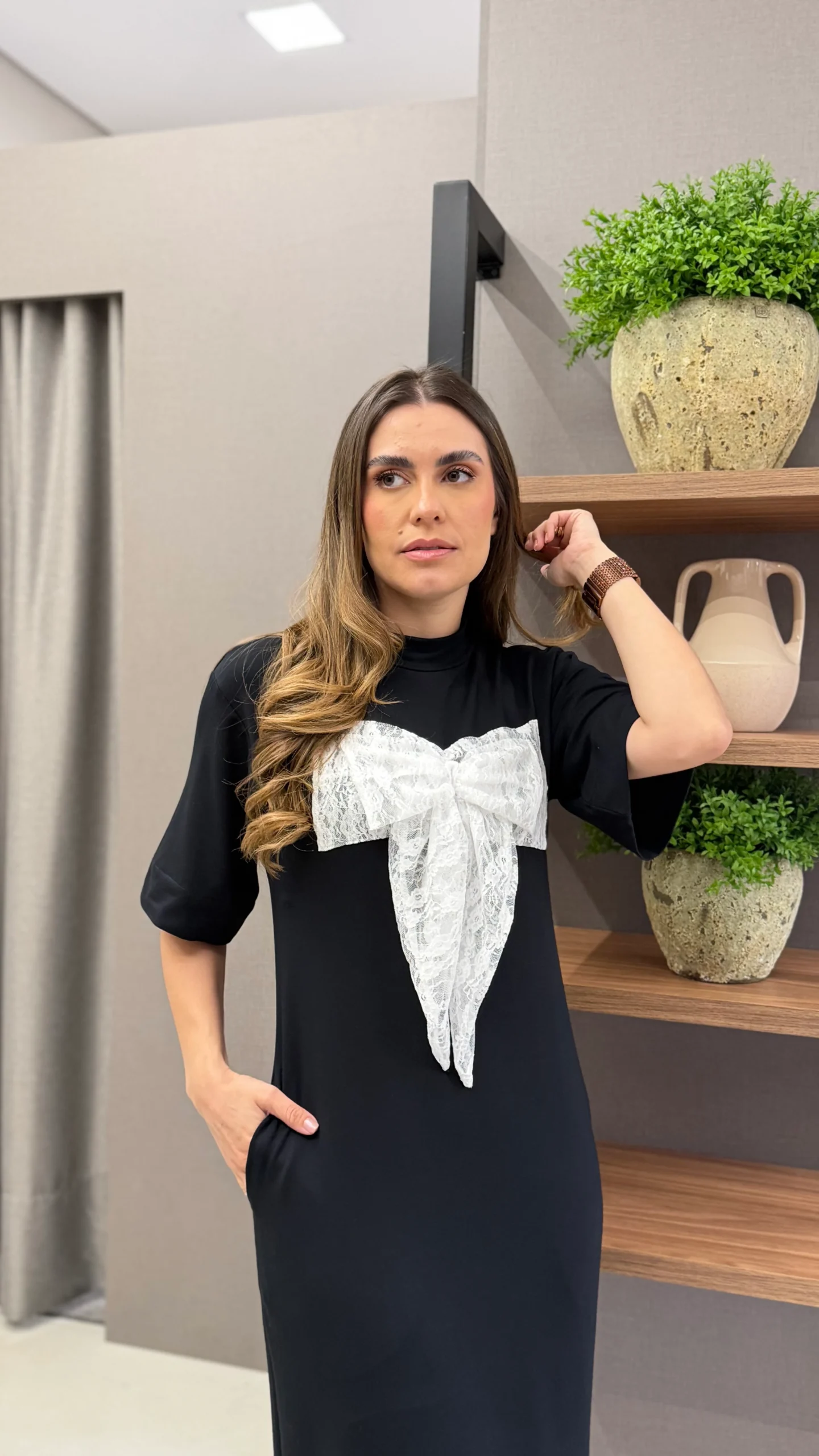 Vestido Lenita Preto