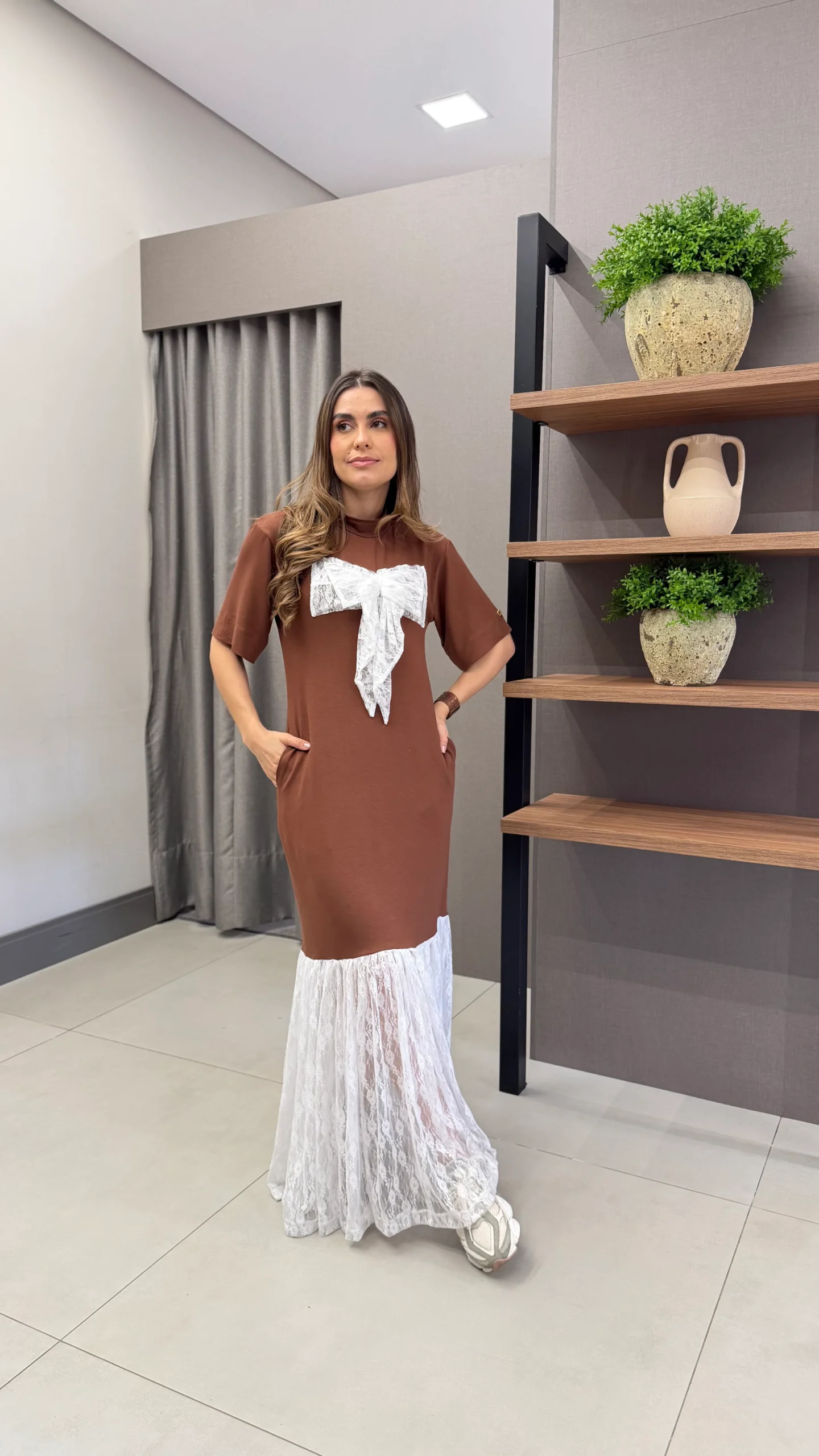 Vestido Lenita Marrom